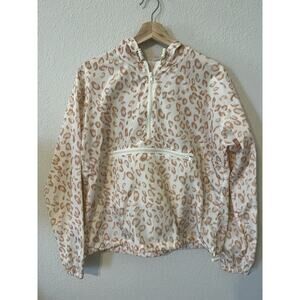 Rain Jacket Hoodie Windbreaker Leopard Color Size Small